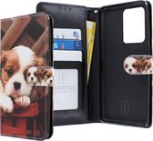 Samsung Galaxy S20 Ultra Bookcase hoesje - CaseBoutique - Hond Honden print - Kunstleer