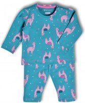 Woody Meisjes Pyjama Alpaca Groen All-Over Print Groen 12m
