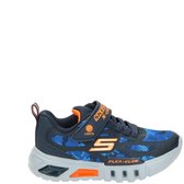 Skechers Flex-Glow - Rondler Jongens Sneakers - Navy/Orange - Maat 34
