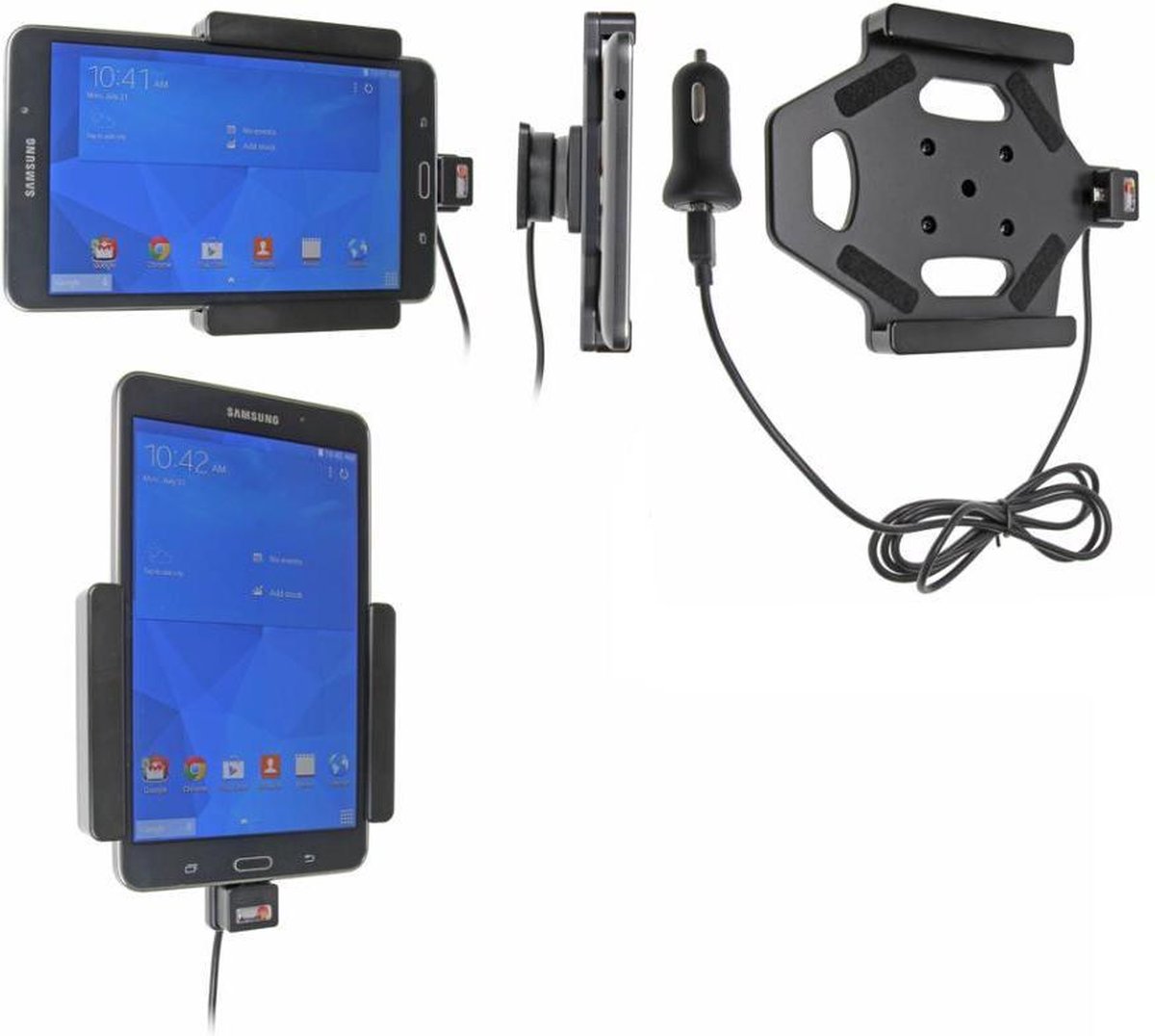 Brodit actieve roterende houder sig-plug/USB kabel voor Samsung Galaxy Tab 4 7.0