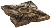 Kaarsenplateau-PTMD-hout set 2 stuks