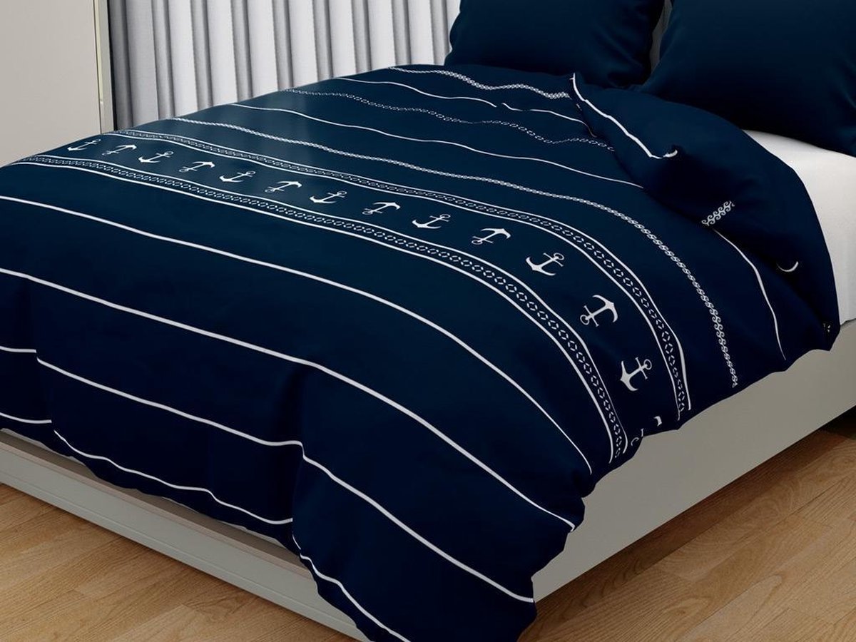 Marine Business Santorini eenpersoons blauwe Quilt - Bedsprei - 270 x 140 cm