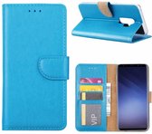 Bookcase Geschikt voor: Samsung Galaxy S9 - Turquoise - Portemonnee hoesje