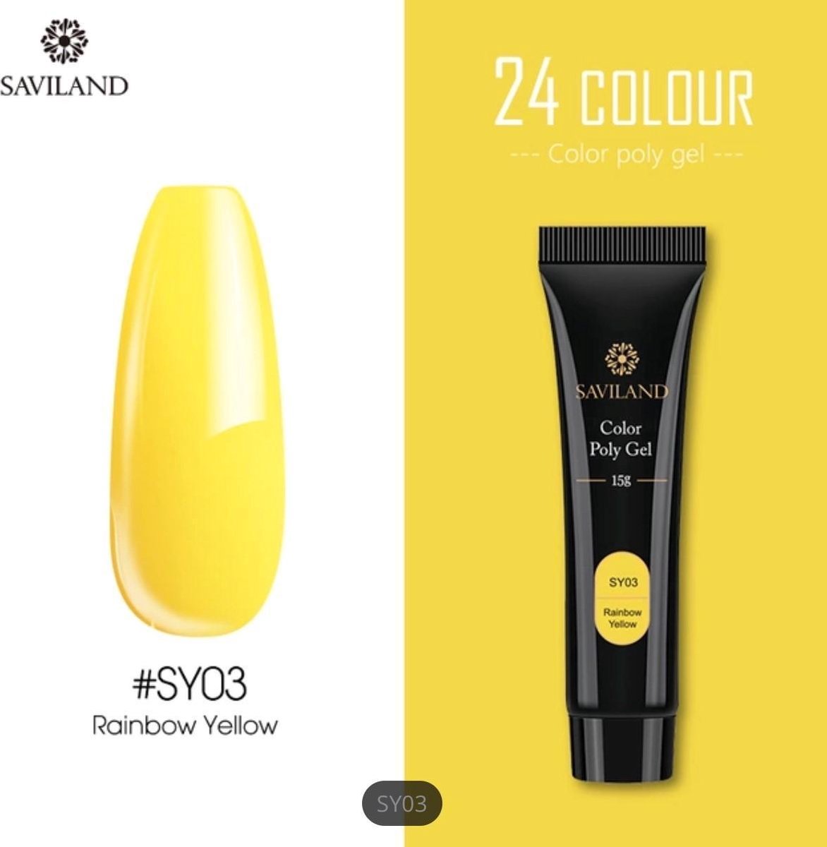 Saviland – Acrylgel - Polygel – Kleur Yellow – Nail Art