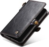 Leren Wallet + uitneembare Case - iPhone X 5.8 inch - Zwart - Caseme