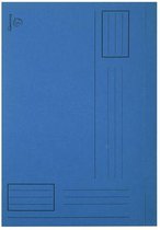 Exacompta Vouwmap Folio, Karton, 250 g/m², Blauw (doos 100 stuks)