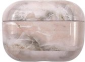 Marmeren Airpods Pro case cover - Beschermhoesje - Roze - voor versie Pro - Met gratis Dust Guard sticker