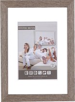 Vlakke Houten Wissellijst - Fotolijst - 28x35 cm - Ontspiegeld Kunstglas - Zoethout - 25 mm