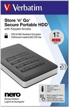 Verbatim Disque dur portable sécurisé Store n Go avec accès par clavier 1 To