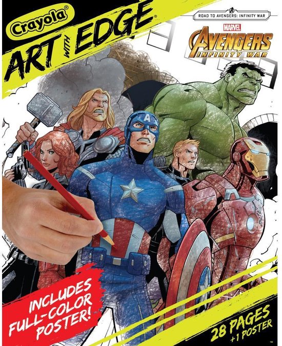 Optimaal Koopje op tijd Crayola - Marvel Avengers Kleurboek - Art with Edge - 28 pagina's | bol.com