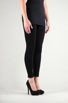 Premium Dames Legging Katoen | Basic Legging | Zwart - XXXL