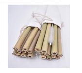 Bamboe rietjes 10 stuks inclusief schoonmaakborstel -  Duurzaam -  Milieuvriendelijk - Herbruikbaar ♻