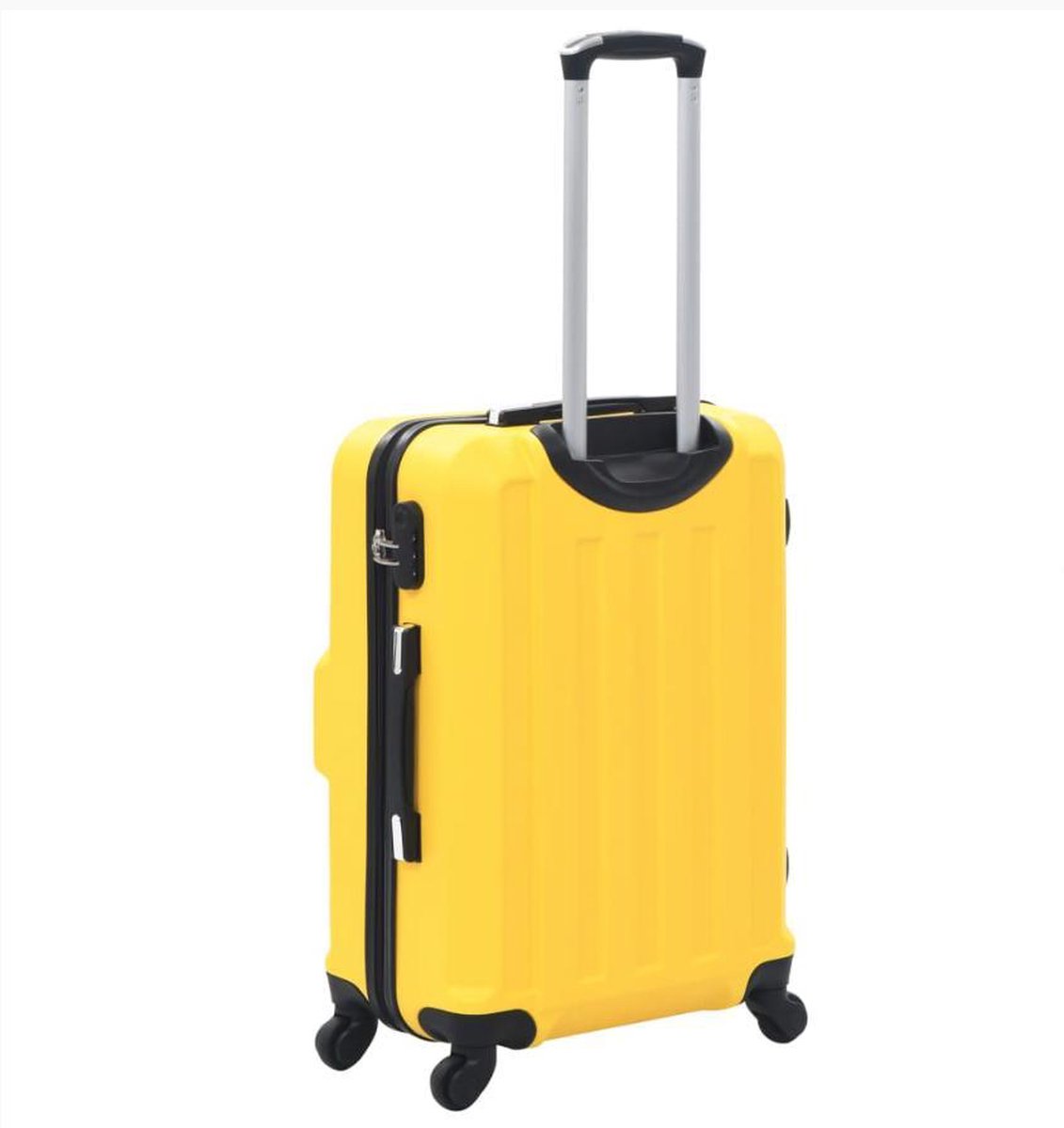 Lichtgewicht handbagage - valies - reiskoffer - Harde koffer ABS Geel  45,5cm | bol.com