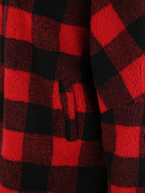 Veste oversize à carreaux Sherpa pour femme Taille XXL