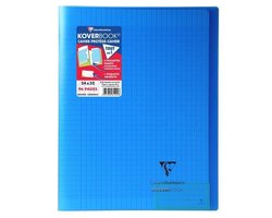 CLAIREFONTAINE Koverbook Notebook 96 pagina's met flappen - 240 x 320 mm - Seyes-papier PEFC 90 g - Blauw