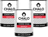 CHALO Chai Latte - Indian Chini Masala Chai Pakket 20% minder suiker - Zwarte Assam thee - 3 x 300GR