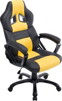 CLP Pedro XL Bureaustoel - Kunstleer zwart/geel
