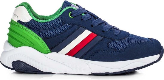 Tommy Hilfiger Low Cut jongenssneaker 30734 Bleu/Green | bol.com