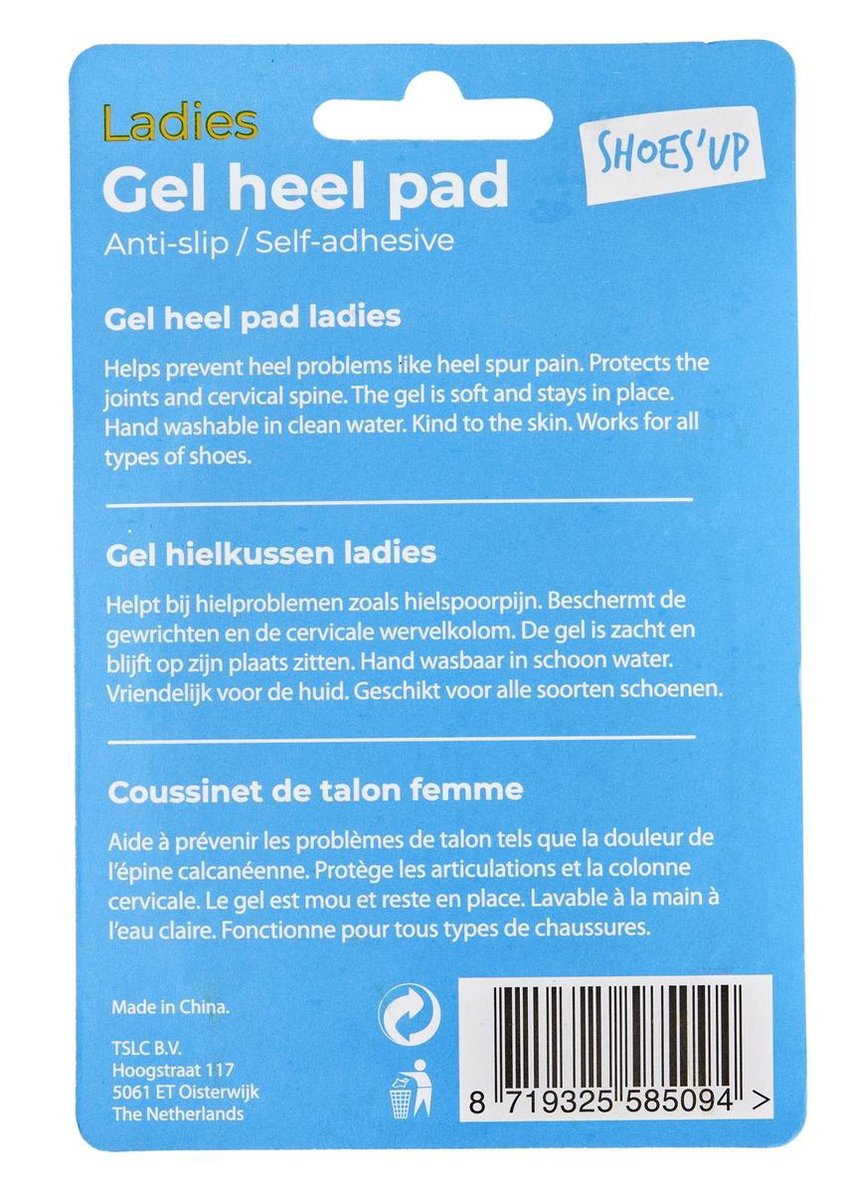 SHOES'UP Gel Hielspoorzool voor dames - One size | bol.