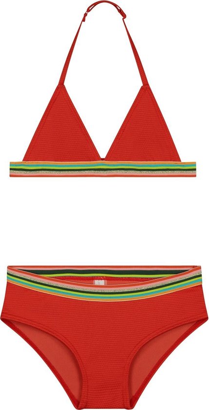 Shiwi Girls triangle bikini rainbow - rood