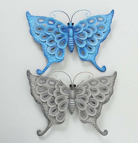 Wandobject Kio vlinder  set van 2 stuks
