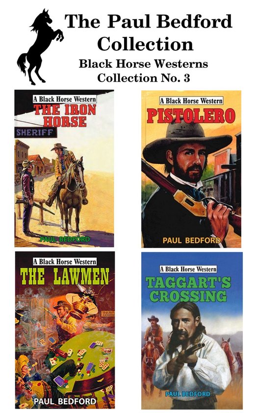 Lot De 5 Romans Western - A Black Horse Western - Ex-Library, Couverture Rigide