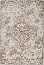 Ikado Klassiek tapijt beige met sierprint, binnen en buiten 60 x 110 cm