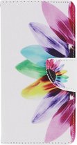 Shop4 - Nokia 3.2 Hoesje - Wallet Case Gekleurde Bloem