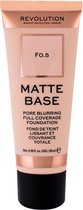Makeup Revolution Matte Base Pore Blurring Full Coverage Foundation - F.5