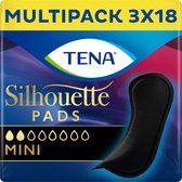 TENA Silhouette Noir Verbanden - 3 x 18 stuks - voor urineverlies (incontinentie)