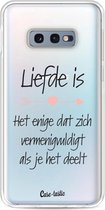 Casetastic Samsung Galaxy S10e Hoesje - Softcover Hoesje met Design - Liefde is Print