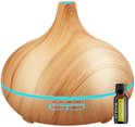 O'dor® Aroma Diffuser met Lemongrass Etherische Olie - Ultrasone Vernevelaar Bevochtiger Verdamper- Hout Look
