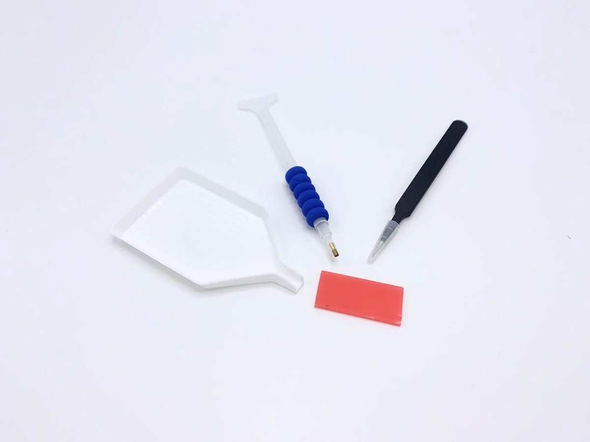 Diamond Painting Ergonomische Soft Grip Tools Setje - Pincet - Plastic Bakje - Wax - Pen - Diamond Paintings SEOS Shop ® — afbeelding 4