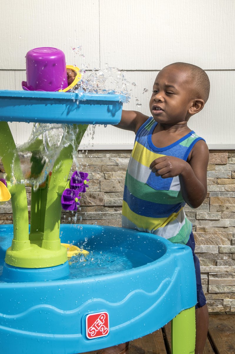 Step2 Summer Showers Splash Watertafel - Met 8 accessoires - Waterspeelgoed voor kind - Activiteitentafel met water voor de tuin / buiten — afbeelding 4