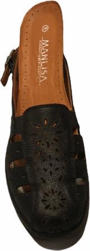 manlisa dames gesloten sandalen black 39 | bol.com