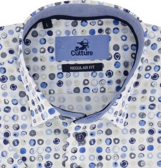Culture Korte mouw Overhemd 215250 Modern Bleu Maat XXL bol