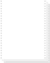 1000 vellen 3 ex. zelfkopiërend listingpapier 240x12 afscheurbare Caroll banden, Wit
