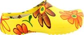 Birkenstock Super Birki Professional Clogs / Werkklompen Yellow Flower Regular-fit  – maat 35