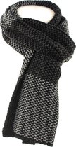 TRESANTI sjaal - Zwart/grijs gebreide sjaal - Warme sjaal