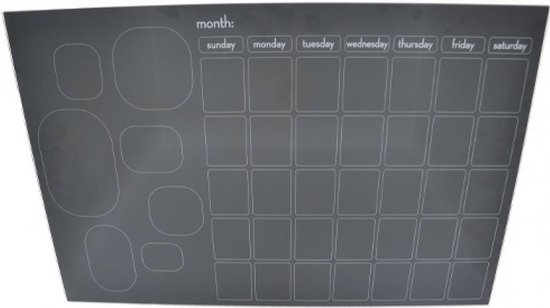 Maandplanner magnetisch schrijfbord inclusief stift magneten | bol.com