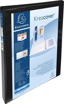 10x KreacoverRingmap PP met 4 D-ringen van 20mm - A4 maxi, Zwart