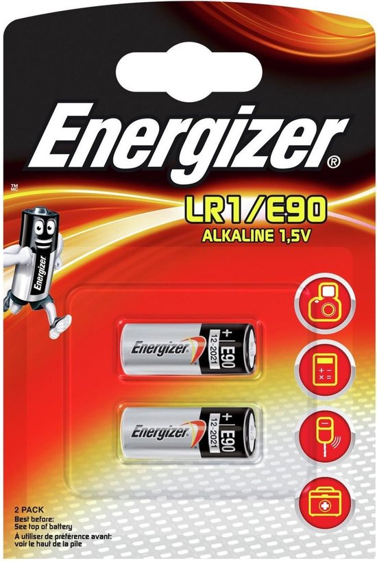 9-Pack Energizer E90 N Alkaline 1.5 Volt Battery 