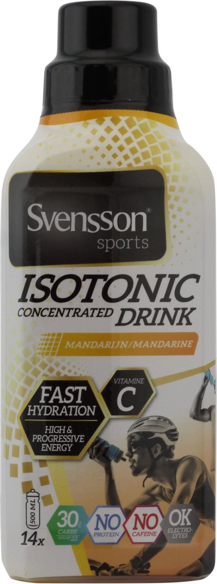 Svensson isotone drank mandarijn - concentraat voor 14 drinkbussen - bevat elektrolyten - 100% natuurlijke sportvoeding