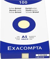 2x etui 100 steekkaarten bristol - effen niet geperforeerd 148x210mm, Geel