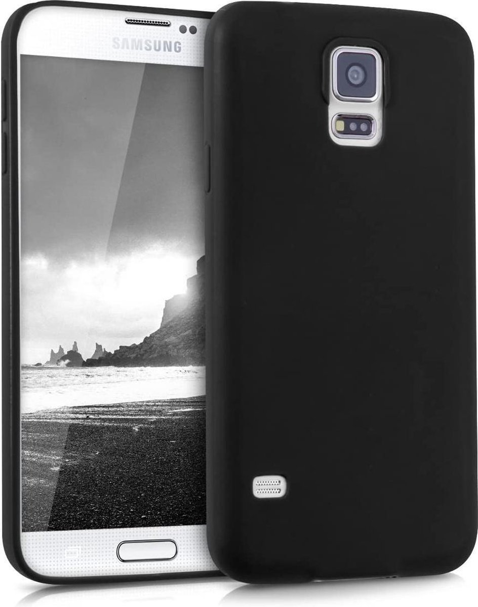 Menagerry seinpaal Ongeschikt Samsung Galaxy S5 & S5 Neo Hoesje - Siliconen Back Cover - Zwart | bol.com