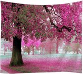 Roze Bomen Wandkleed - Natuur - Bos - 200x150CM