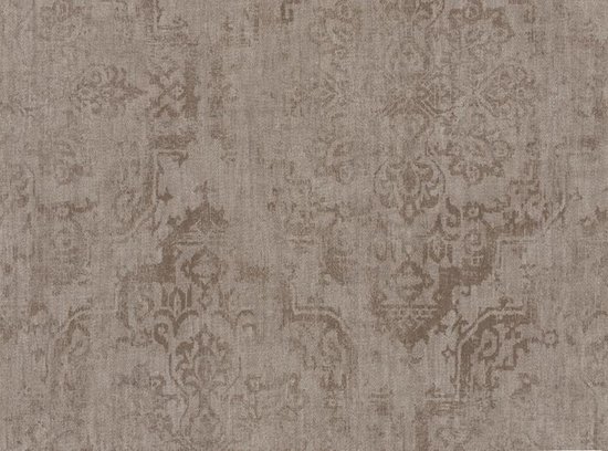 Assorti | old karpet, vervaagd vintage kleed | grijs-bruin-groen |  vliesbehang 0,53x10m | bol.com
