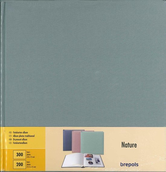 Fotoalbum - Nature - groen - Linnen - 25,5 x 27 cm - Brepols