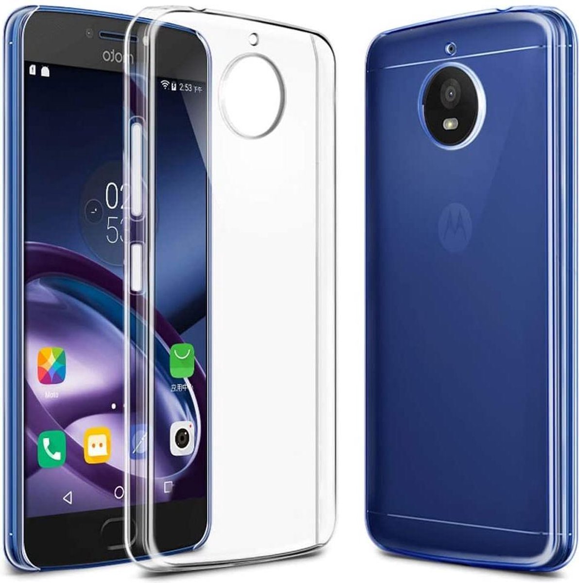 HB Hoesje Geschikt voor Motorola Moto G5S - Siliconen Back Cover - Transparant