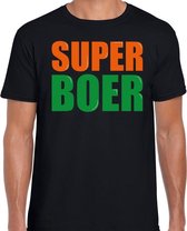 Super boer fun tekst t-shirt zwart heren 2XL